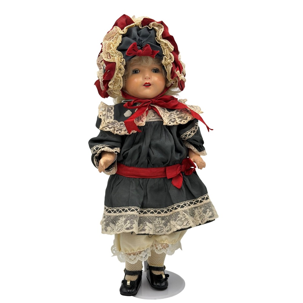Antique Effanbee Rosemary Doll Walk Talk Sleep Christmas Composition Cloth Vtg